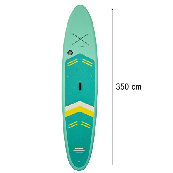 Doska na čerpanie SUP na kúpanie s príslušenstvom sedadiel. Valčeková tyrkysová súprava 350 cm