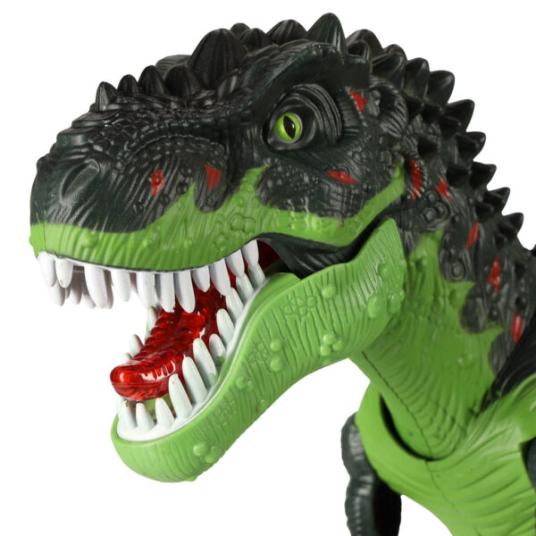 Dinozaur T REX elektroniczny chodzi ryczy zielony