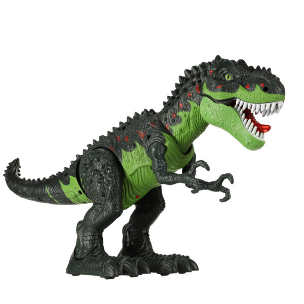 Dinozaur T REX elektroniczny chodzi ryczy zielony