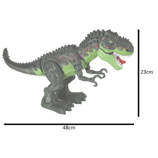Dinozaur T REX elektroniczny chodzi ryczy zielony