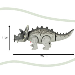Dinozaur zdalnie sterowany na pilota RC Triceratops chodzi swieci ryczy