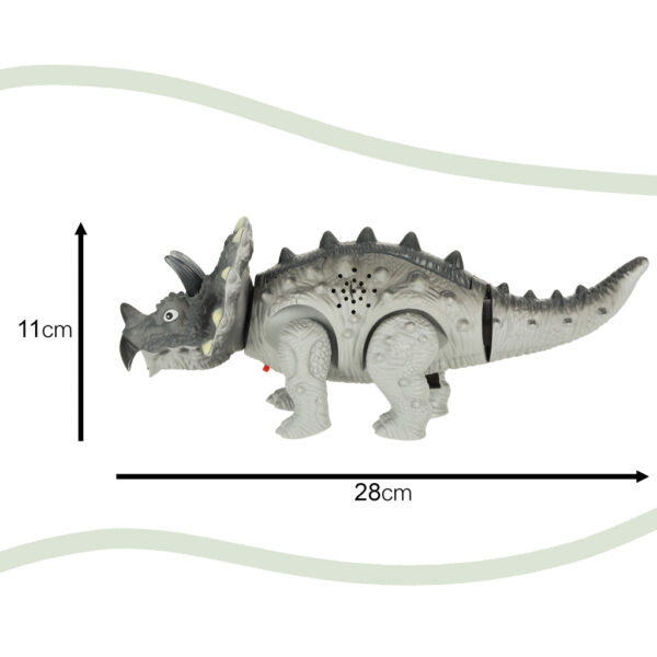 Dinozaur zdalnie sterowany na pilota RC Triceratops chodzi swieci ryczy