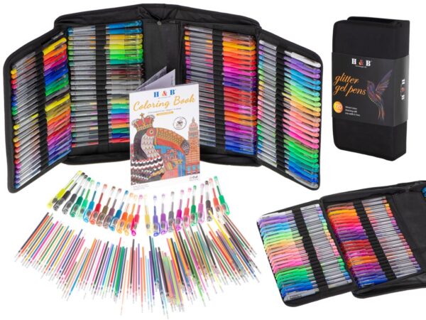 Dlugopisy zelowe kolorowe w etui 120szt 120 wkladow Dlugopisy zelowe kolorowe w etui 120szt 120 wkladow
