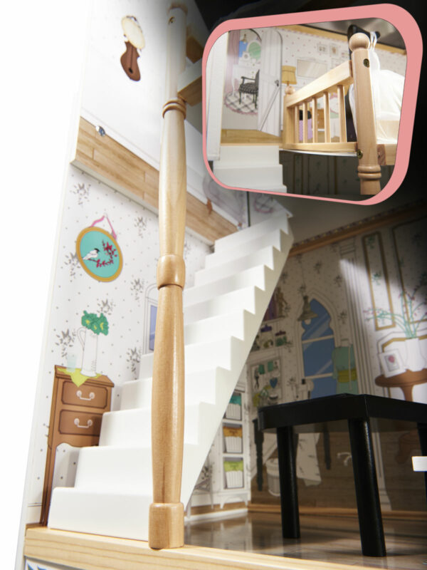 Domek dla lalek MDF z akcesoriami 120cm XXL LED
