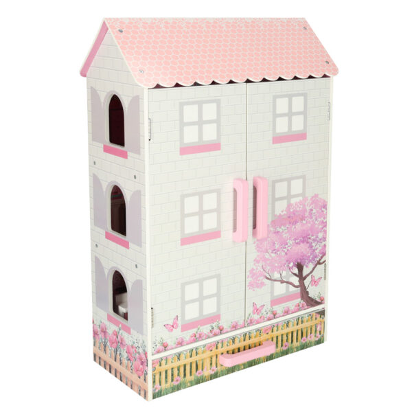 Domek dla lalek drewniany Lulilo Papilio rozowy 80cm