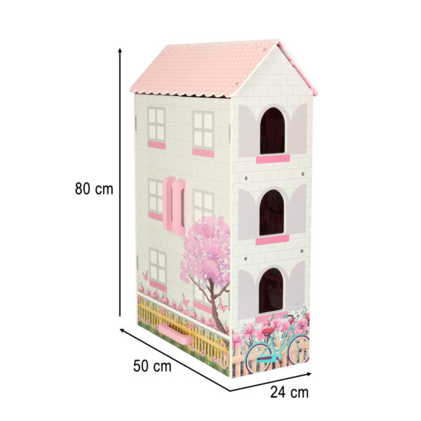 Domek dla lalek drewniany Lulilo Papilio rozowy 80cm