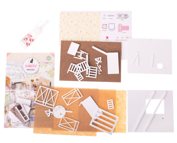 Domek dla lalek drewniany retro model DIY