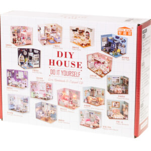 Domek dla lalek drewniany retro model DIY