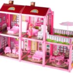 Domek dla lalek duza Villa z laleczka do montazu