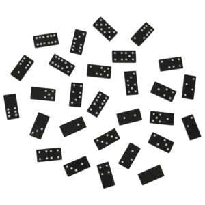 Domino drewniane klocki gra rodzinna pudelko