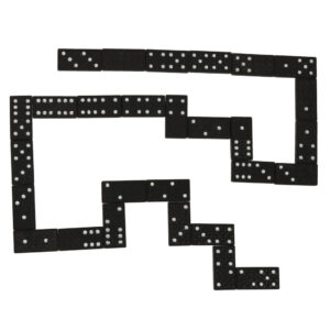 Domino drewniane klocki gra rodzinna pudelko