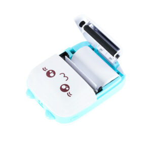 Drukotek drukarka mini termiczna do zdjec etykiet kabel USB kot niebieski