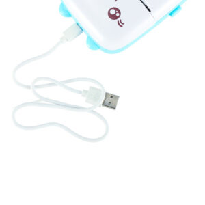 Drukotek drukarka mini termiczna do zdjec etykiet kabel USB kot niebieski