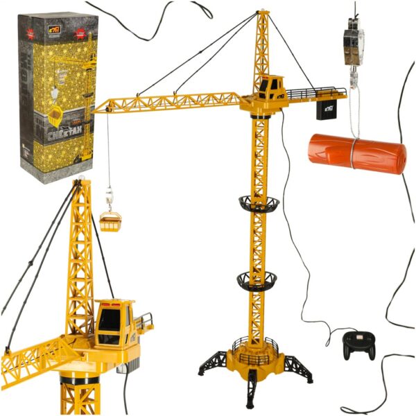 Dzwig Zuraw budowlany zdalnie sterowany RC z hakiem 4CH 128cm Dzwig Zuraw budowlany zdalnie sterowany RC z hakiem 4CH 128cm