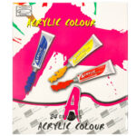 Farby akrylowe artystyczne wielokolorowe 24 tubki