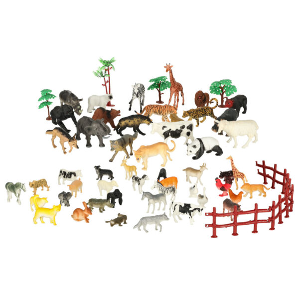 Figurki zwierzeta zoo zestaw 59 el