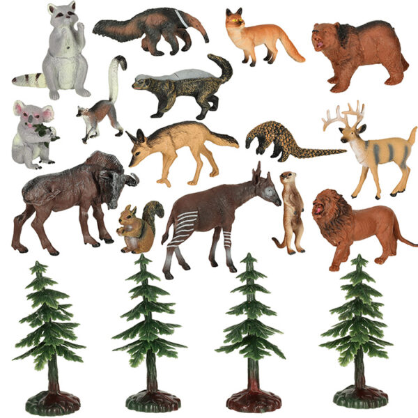 Figurki zwierzeta zoo zestaw do zabawy 19 el