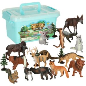 Figurki zwierzeta zoo zestaw do zabawy 19 el