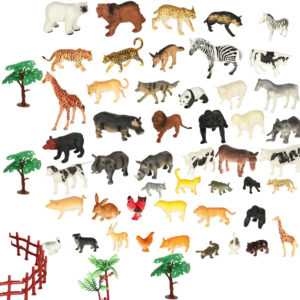 Figurki zwierzeta zoo zestaw do zabawy 59 el