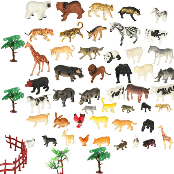 Figurki zwierzeta zoo zestaw do zabawy 59 el