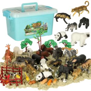 Figurki zwierzeta zoo zestaw do zabawy 59 el