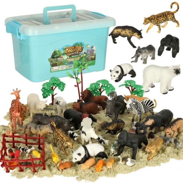 Figurki zwierzeta zoo zestaw do zabawy 59 el