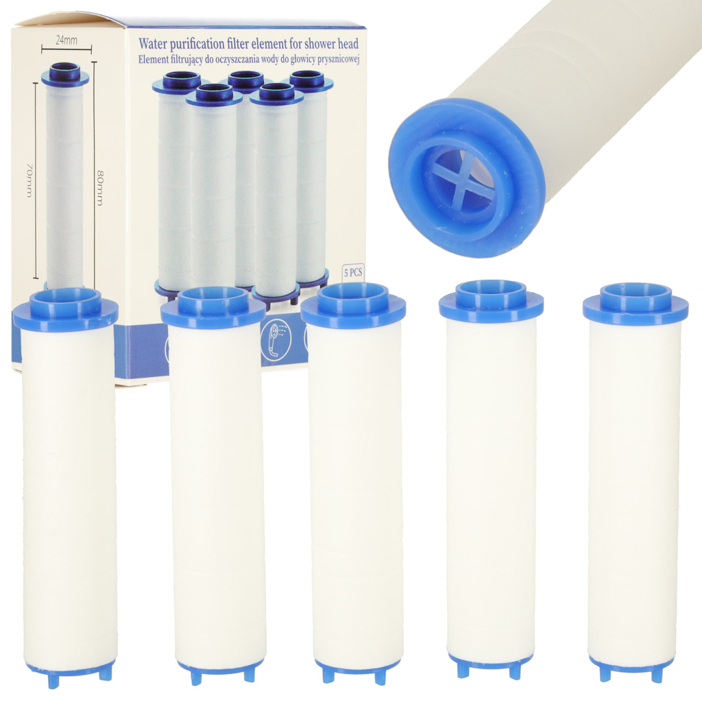 Filtr zraszajacy wodny prysznicowy bawelniany 5szt
