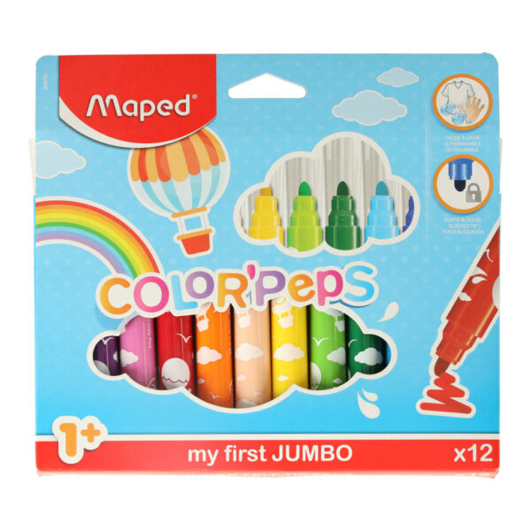 Flamastry mazaki dla malych dzieci 1 Maped 12 kolorow Flamastry mazaki dla malych dzieci 1 Maped 12 kolorow