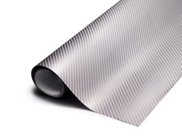 Folia rolka Carbon 4D srebrna 1 52x30m