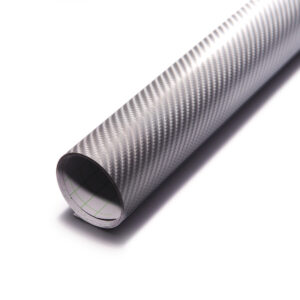 Folia rolka Carbon 4D srebrna 1 52x30m