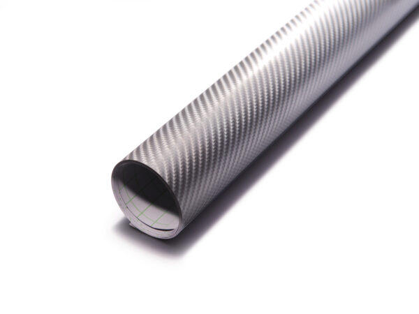 Folia rolka Carbon 4D srebrna 1 52x30m