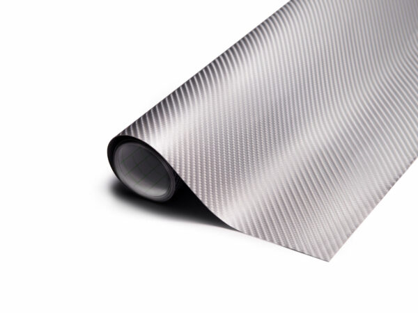 Folia rolka Carbon 4D srebrna 1 52x30m