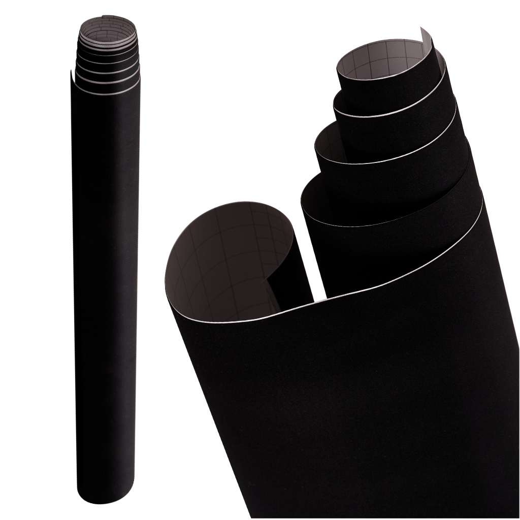 KX10167 Folia rolka matowa gładka czarna 1,52x28m