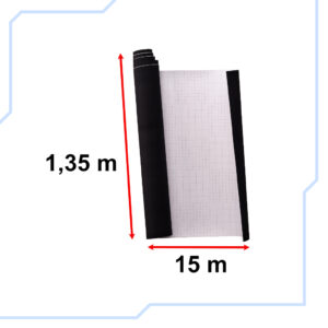 KX10167 Folia rolka matowa gładka czarna 1,52x28m