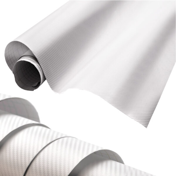 Folia rolka carbon 3D biala 1 27x28m
