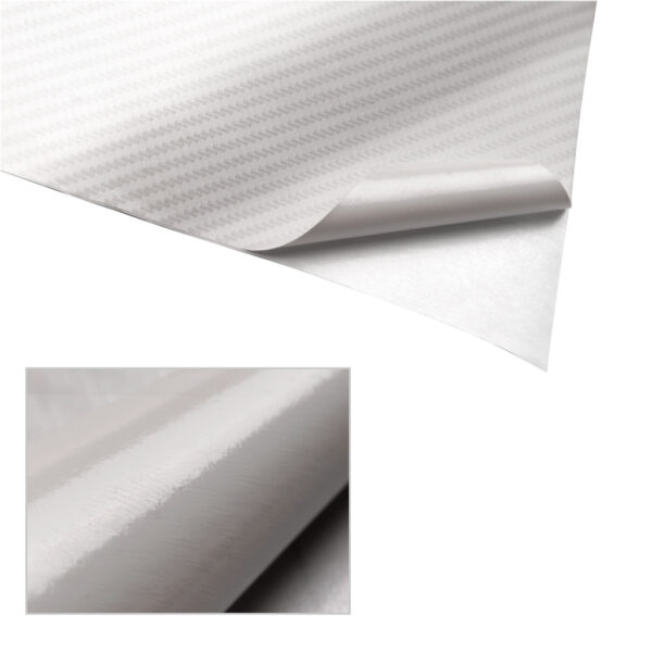 Folia rolka carbon 3D biala 1 27x28m