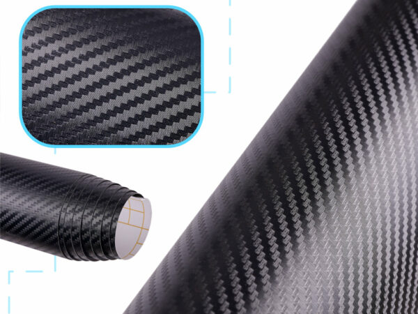 KX8728 Folia rolka carbon 3D czarna 1,27x28m KX8728 Folia rolka carbon 3D czarna 1,27x28m