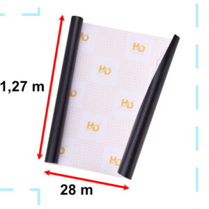 Folia rolka carbon 3D czarna 1 27x28m