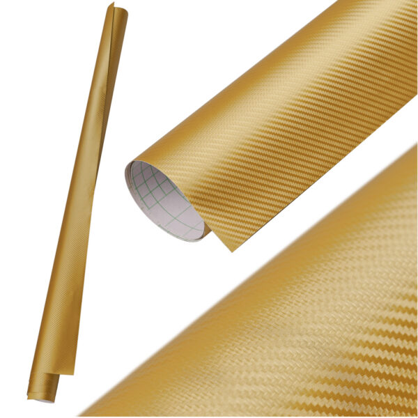 KX10267P Folia odcinek carbon 3D złota 1,27x0,5m KX10267P Folia odcinek carbon 3D złota 1,27x0,5m