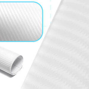 Folia rolka carbon 4D biala 1 52x30m