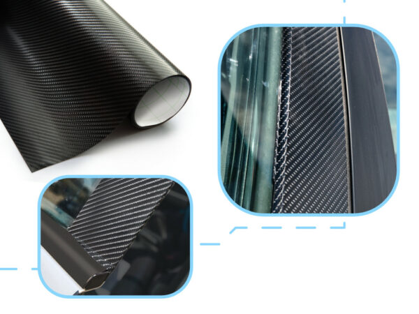 Folia rolka carbon 4D czarna 1 52x30m Folia rolka carbon 4D czarna 1 52x30m