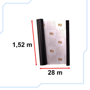 Folia rolka matowa gladka czarna 1 52x28m