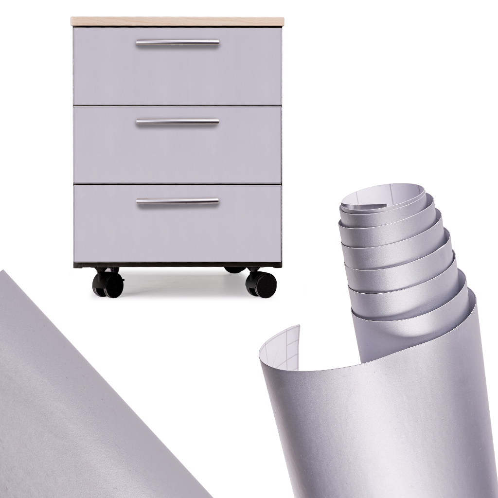 Folia rolka matowa gladka srebrna 1 52x28m