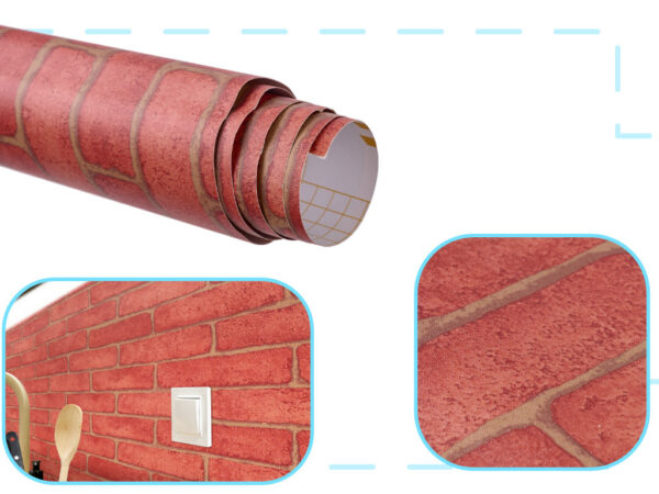 Folia rolka samoprzylepna okleina tapeta cegla 1 22x50m Folia rolka samoprzylepna okleina tapeta cegla 1 22x50m