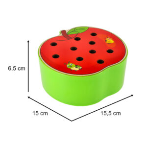 Gasienica magnetyczna drewniana jablko