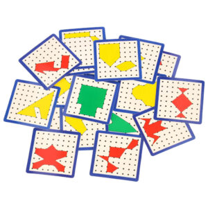 Geoboard geoplan drewniana ukladanka tworzenie ksztaltow z gumek