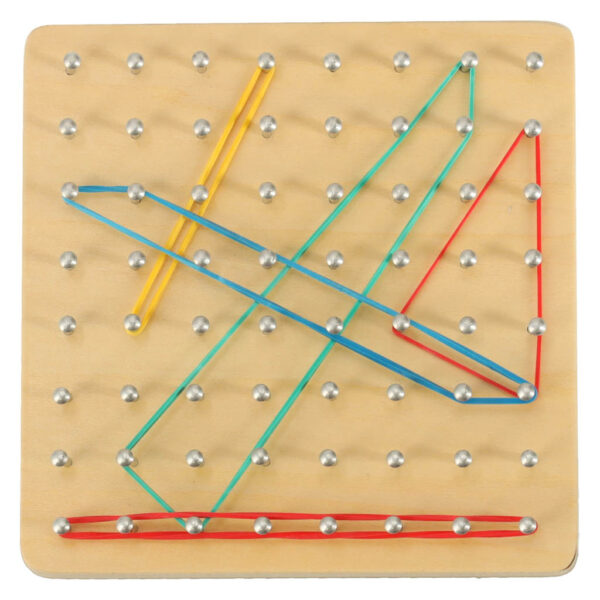 Geoboard geoplan drewniana ukladanka tworzenie ksztaltow z gumek