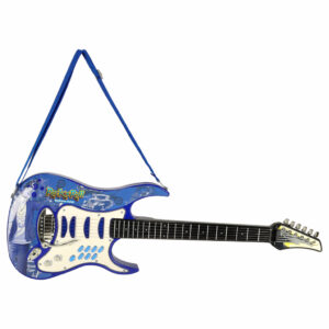 Gitara elektryczna rockowa z glosnikiem mikrofonem dla dzieci niebieska