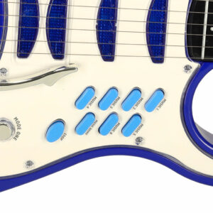 Gitara elektryczna rockowa z glosnikiem mikrofonem dla dzieci niebieska