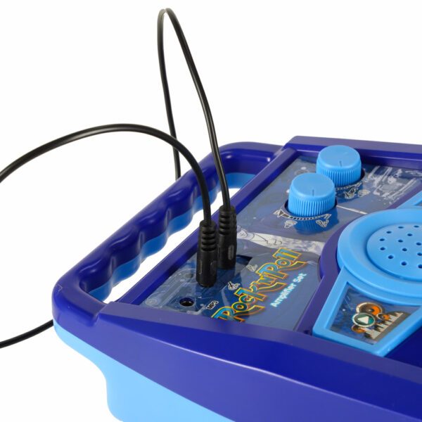 Gitara elektryczna rockowa z glosnikiem mikrofonem dla dzieci niebieska